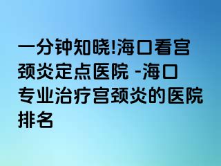 一分鐘知曉!海口看宮頸炎定點醫(yī)院 -海口專業(yè)治療宮頸炎的醫(yī)院排名